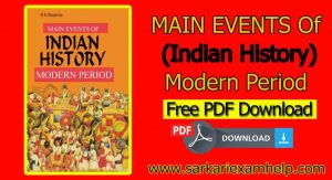 Main Events of Indian History Modern Period