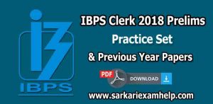 Download IBPS Clerk 2020 Prelims Practice Set 1 To 6 & Previous Papers PDF