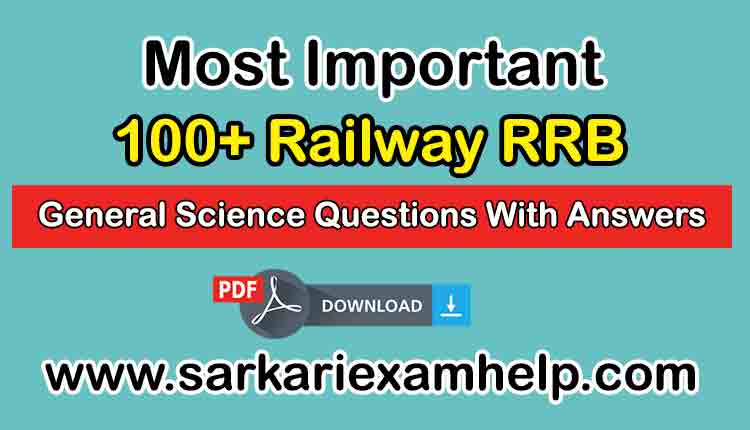 RRB General Science Questions PDF in Hindi