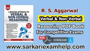 R. S. Aggarwal Verbal & Non-Verbal Reasoning PDF Book in Hindi