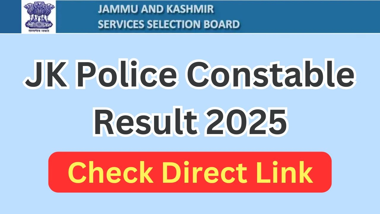 JK Police Constable Result 2025